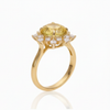 The Sunbeam | Oval Citrine with Tapered Sunburst Halo