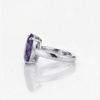Oval Amethyst Solitaire Ring