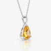 Trillion Citrine Swirl Pendant