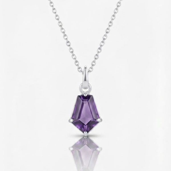 Kite-Cut PurpleAmethyst Pendant