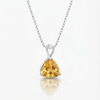 Trillion Citrine Swirl Pendant