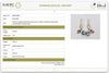 Blue Topaz Heart and Rhodolite Pear-Cut Drop Earrings in 14K Gold