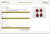 Round and Pear Ruby Halo Leverback earrings