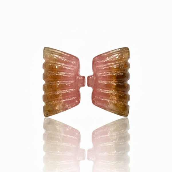 Rare Carved Tourmaline Butterfly Wings