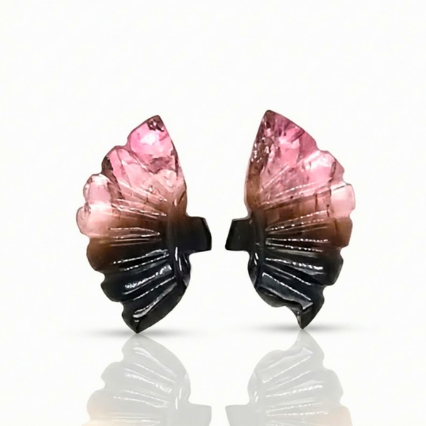 Rare Carved Tourmaline Butterfly Wings