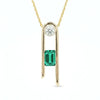 Natural Emerald With Diamond Luxury Pendent