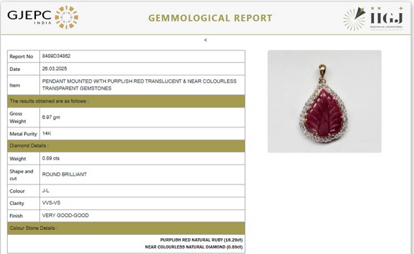 Carved Ruby Lead Halo Pendant