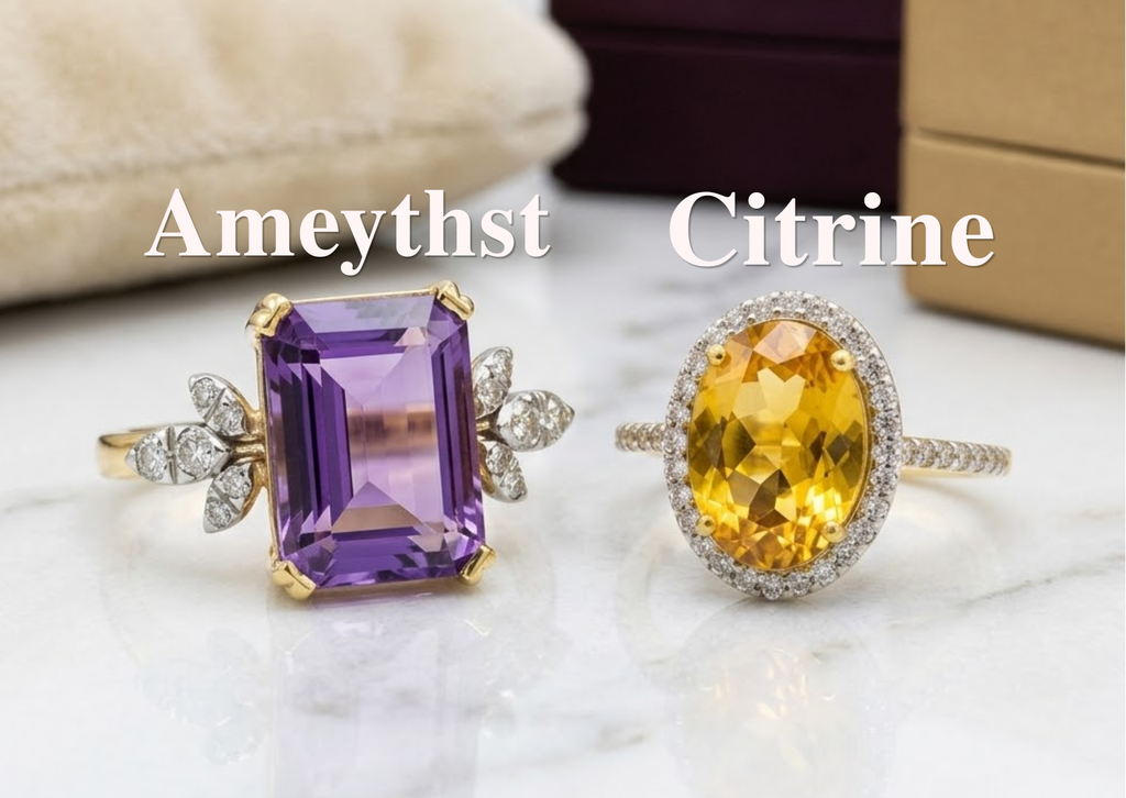 Difference between Amethyst & Citrine Ring