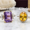 Difference between Amethyst & Citrine Ring