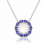 Carved Ruby Lead Halo Pendant