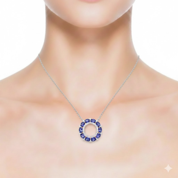 Carved Ruby Lead Halo Pendant