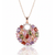 Vivid Multi-Tone Tourmaline Medallion Featuring Oval and Round Brilliant Cuts