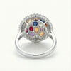 Princess Diana Inspired Tourmaline Ring with Diamond Halo