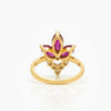 Marquise shape-Stone Ruby in Diamond Ring