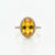 Classic Oval Citrine Halo Ring with Diamond Accents