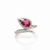 The Eternal Duo | Pear Ruby & Diamond Solitaire