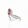 The Eternal Duo | Pear Ruby & Diamond Solitaire