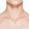 Freshwater Pearl Pendant with Pavé Diamond Infinity Crossover