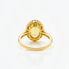 Classic Oval Citrine Halo Ring with Diamond Accents