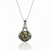Mother-of-Pearl Swirl Ribbon Pendant with Diamonds