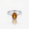 Oval Citrine Solitaire Ring