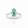 Classic Oval Emerald with Brilliant Pavé Accents Lab Grown