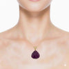 Carved Ruby Pear - Cut Pendant