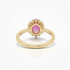 Princess-Inspired Oval Ruby with Brilliant Halo