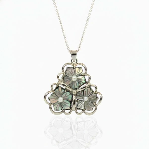 The Mother-of-Pearl Trillium Pendant