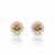 Cushion Amethyst Leverback earrings with Diamond Halo