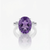 Oval Amethyst Solitaire Ring