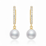 Cushion Amethyst Leverback earrings with Diamond Halo