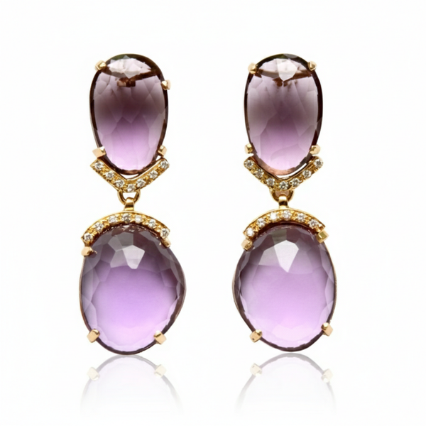 Royal Blue Sapphire Center with Oval Emerald Shoulders in White Gold