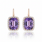 Royal Blue Sapphire Center with Oval Emerald Shoulders in White Gold