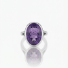 Oval Amethyst Bezel Ring