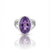 Oval Amethyst Split-Shank Ring
