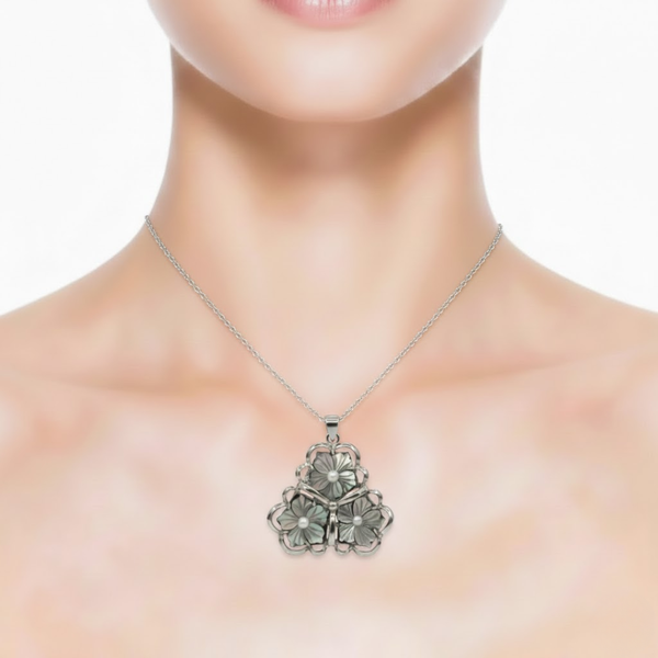 The Mother-of-Pearl Trillium Pendant