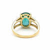 Classic Oval Emerald Halo Ring with Diamond