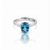 Oval Blue Topaz Solitaire Ring