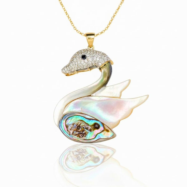 Veronica Swan Mother of Pearl Seap Pendant