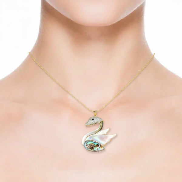 Veronica Swan Mother of Pearl Seap Pendant