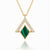 Malachite Infinity Knot Pendant with Diamonds