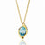Vintage - Natural Blue topaz pendant In Gold Pendent