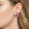 Ruby Marquise cut with diamond Earrings