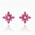 Marquise Ruby and Diamond Stud earrings