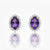 The Empress Halo Oval-Cut Royal Amethyst & Brilliant Diamond Studs
