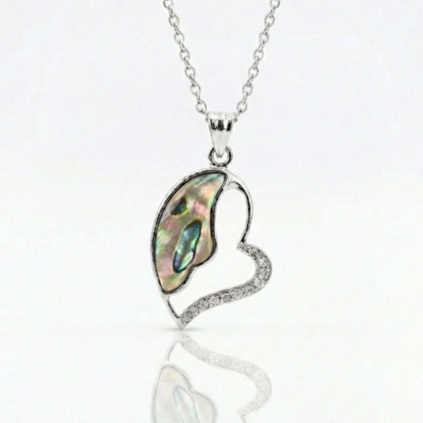 Tilted Heart Natural Seap Pendant