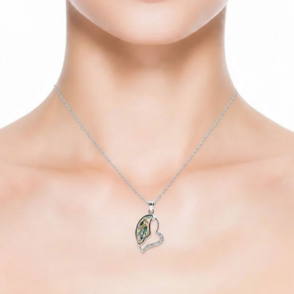 Tilted Heart Natural Seap Pendant