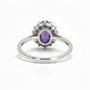 Classic Oval Amethyst Halo Ring with Diamond Accents