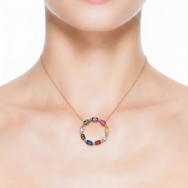 Carved Ruby Lead Halo Pendant